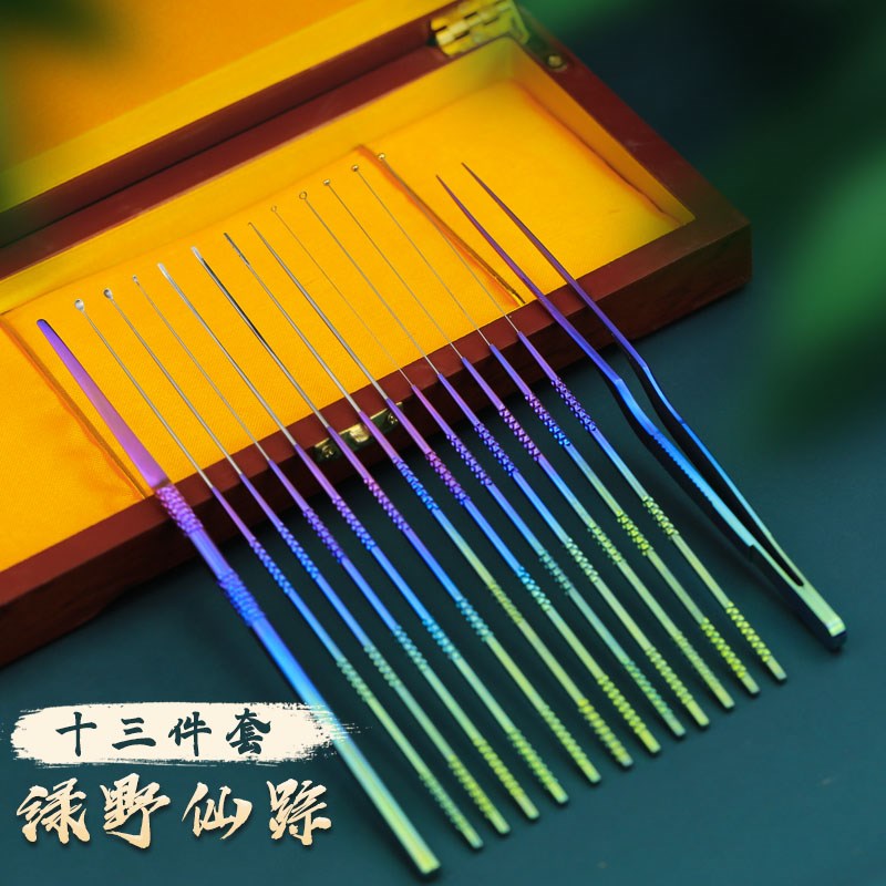 现货速发手雕钛合金采耳工具掏耳朵耳勺耳起蘑菇头海底捞云刀耳扒