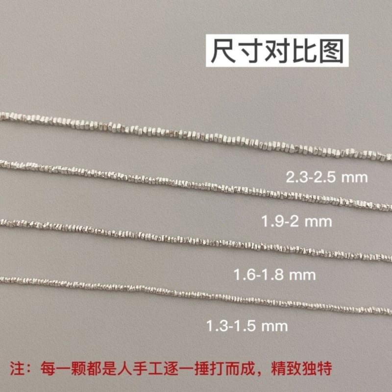 现货银饰碎银子不规则隔珠散珠泰国手工银迷你细配件手链女其