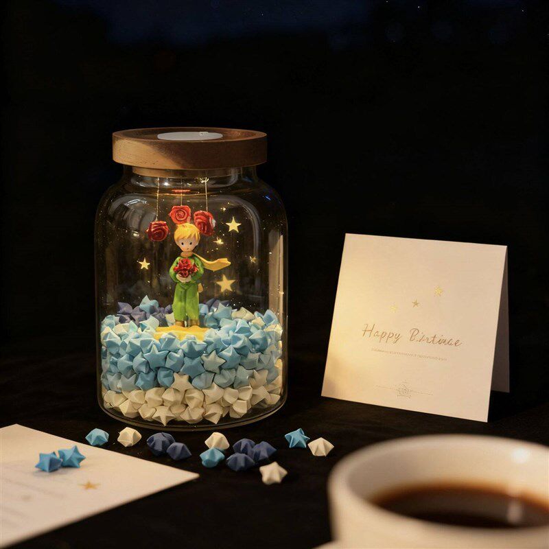 速发许愿瓶星星氛围灯创意网红王子小夜灯卧室浪漫摆件高级睡眠灯