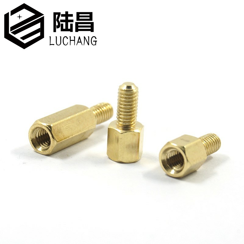 速发单头六角铜柱 六角丝柱螺螺柱 隔箱支撑柱 电脑机离螺丝 M4*5