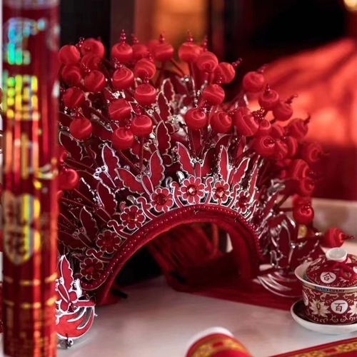 速发京剧头饰戏曲蝴蝶七冠霞国戏服新娘披潮贵妃醉酒凤星额子礼服