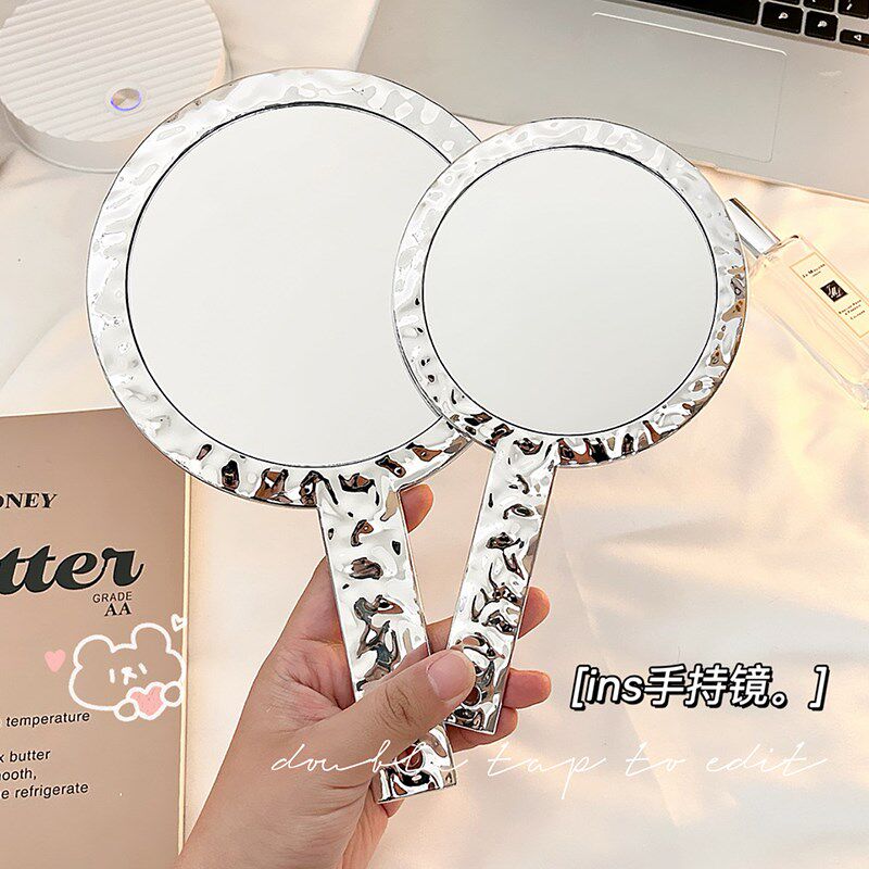 速发高级感手持化妆镜风高颜值学生小携镜便妆随身携带补镜子