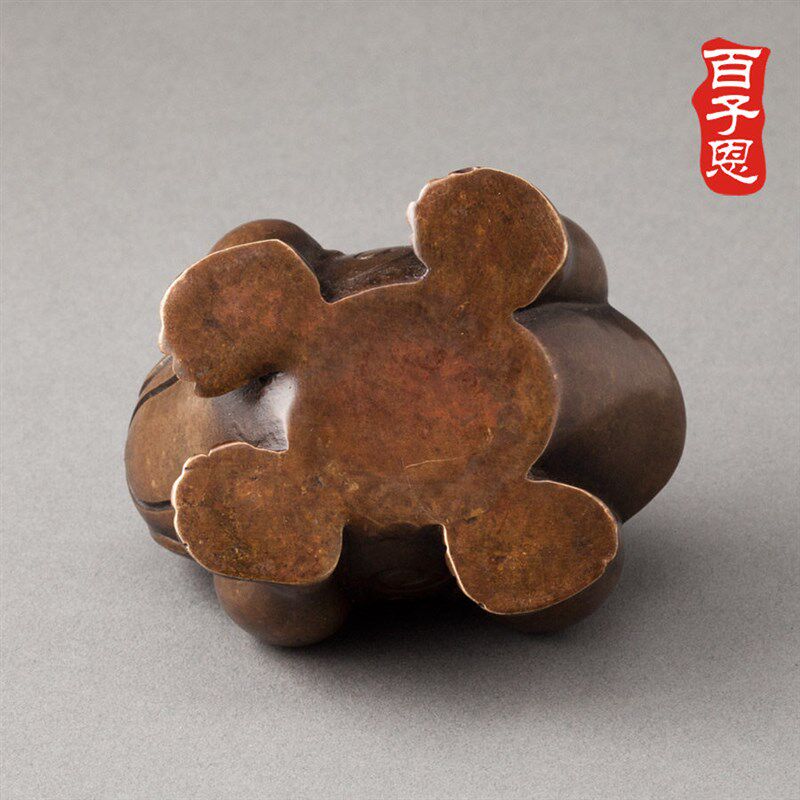 速发古兽砚滴 水滴书滴 水盂铜器 文房四宝 砚台加水磨墨之用 把