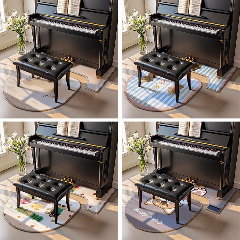 速发立式钢琴专用隔音地垫可爱防震吸音脚垫隔热消音垫钢琴凳地毯