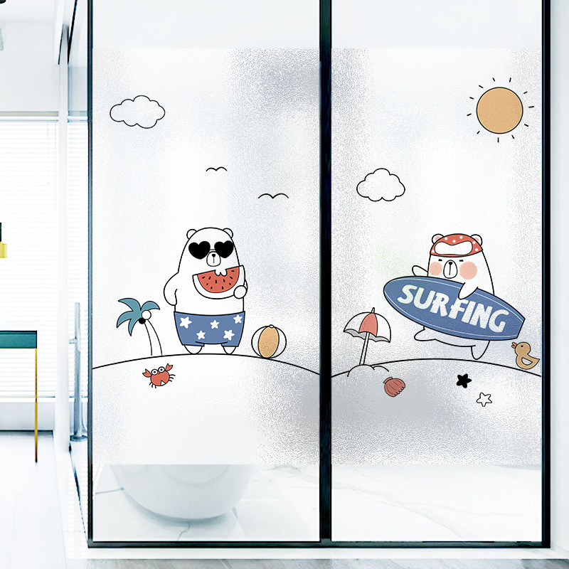 速发浴室厕所门贴纸贴卫生间窗璃孩防窥防走光窗户纸静电玻花贴