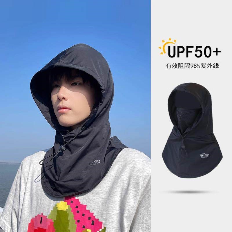 速发防晒面罩男遮全脸防护夏季护颈脖子头套开车骑行脸罩脖套