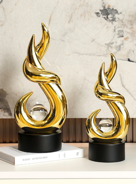 速发轻奢高档摆件水晶球面公室桌办客厅电视柜酒柜高家感级居软装