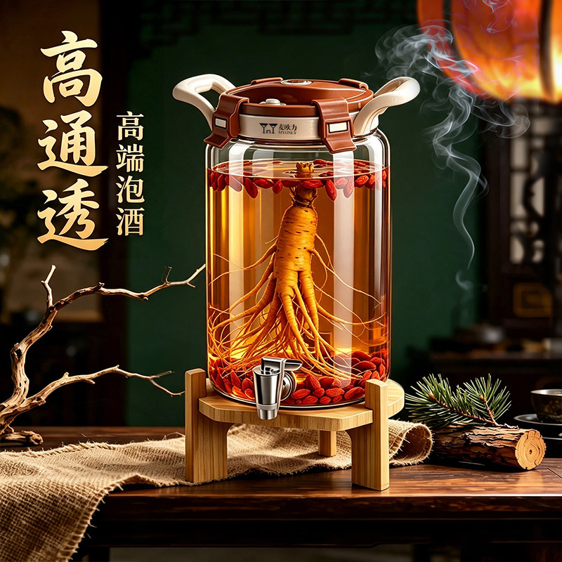 [不密封包退]泡酒玻璃瓶高档加厚										