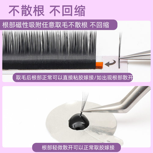 MD漫画山茶花美睫嫁接睫毛自然柔软浓密素颜仿真开花一取多根睫毛