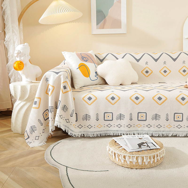 雪尼尔沙发盖布巾沙发毯盖巾全包万能沙发套罩防尘四季通用沙发垫