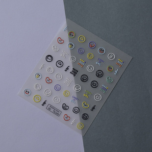 儿童贴纸多巴胺夜光指甲贴5d浮雕可爱美甲贴钻石荧光浮雕新款 玩具