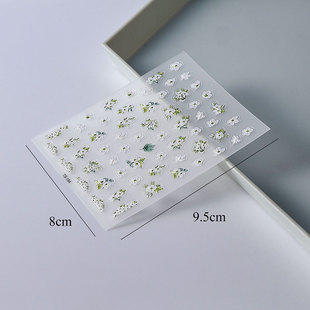 网红爆款 饰品五瓣花贴片 美甲贴纸5D浮雕山茶花立体贴花背胶指甲装