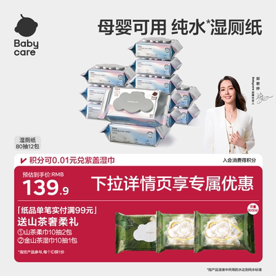 babycare纯水湿厕纸洁厕湿巾