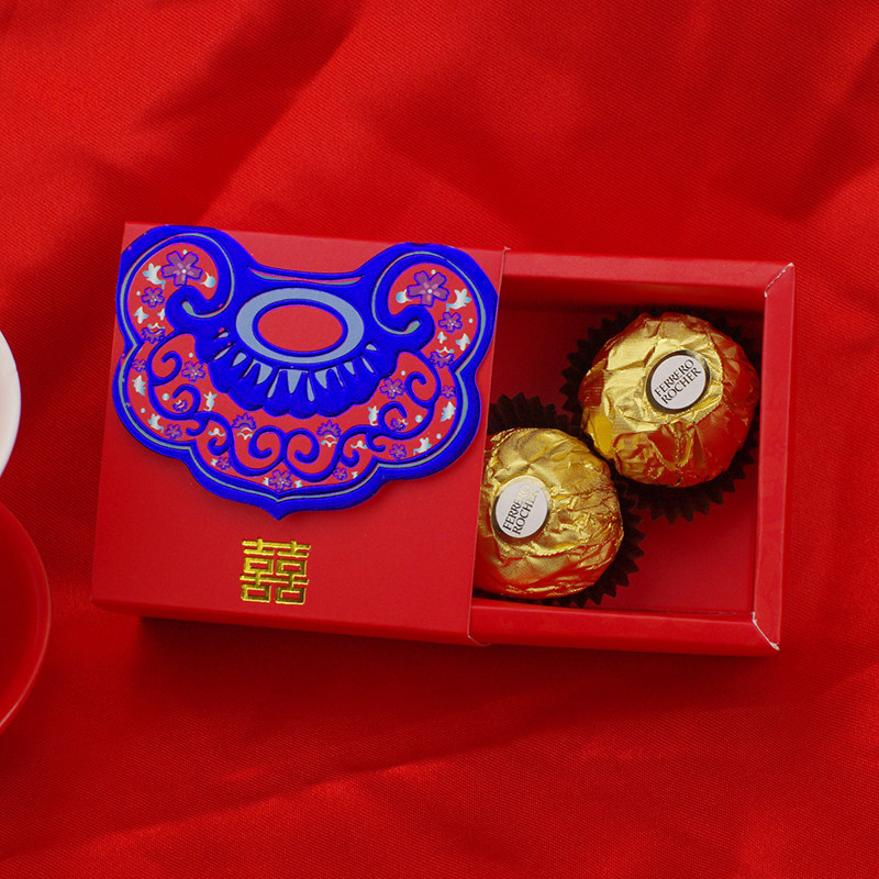费列罗巧克力 喜糖 2粒 婚礼糖盒含糖 吉祥如意套封结婚礼物