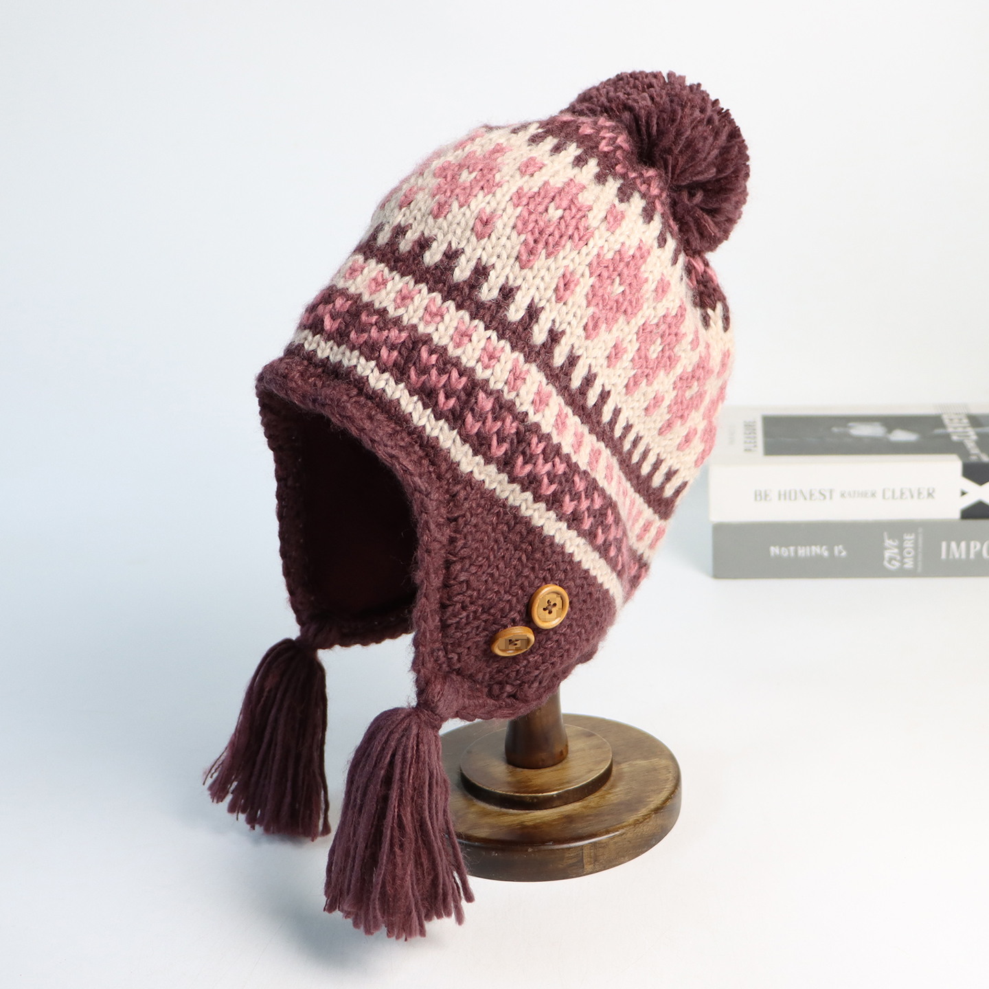 出口单秋冬季加绒加厚毛线帽子女