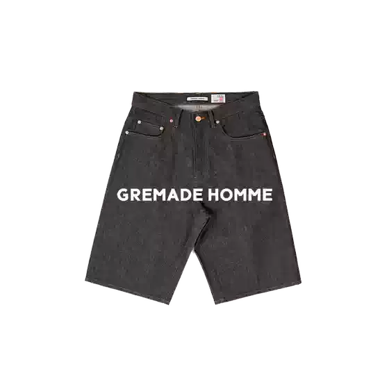 Gremade Japanese Kuroki Five-Point Denim Original Color Retro Low-Waist Board Shorts