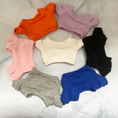定制20CM娃衣15CM现货10厘米棉花娃娃衣服纯棉体恤短袖 百搭无属性