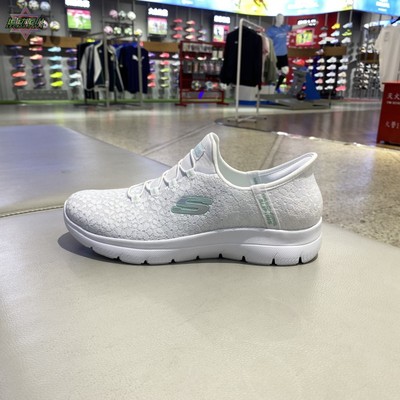 正品Skechers斯凯奇简约透气轻便舒适女一脚蹬运动休闲鞋150125