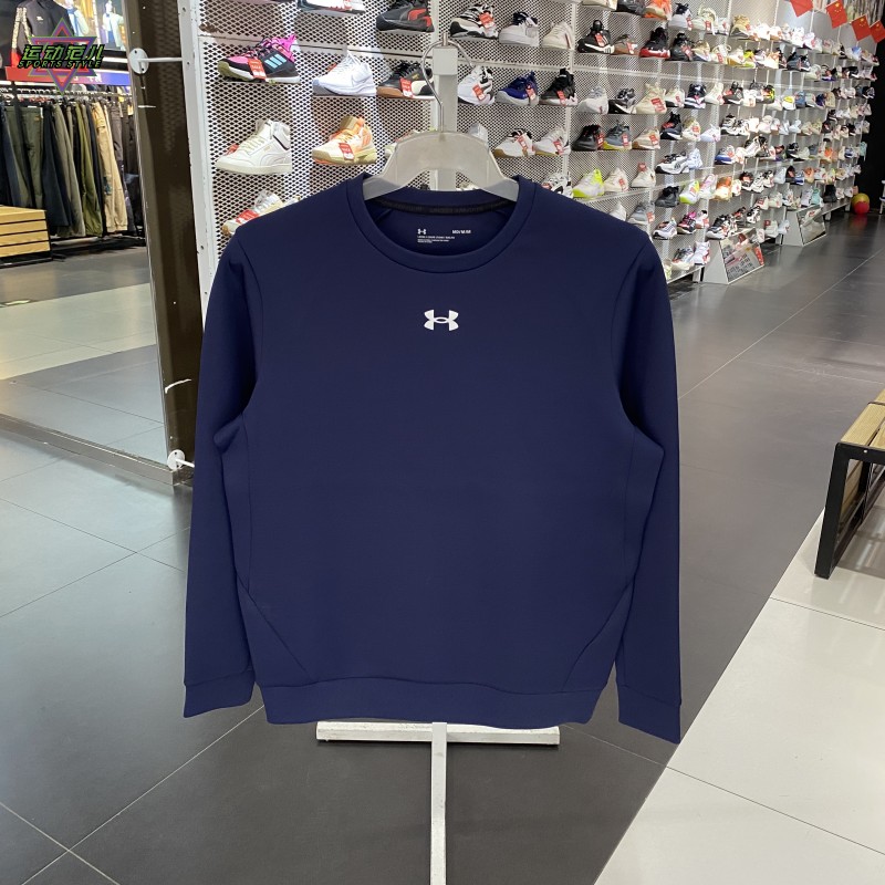 安德玛运动休闲男圆领卫衣套头衫