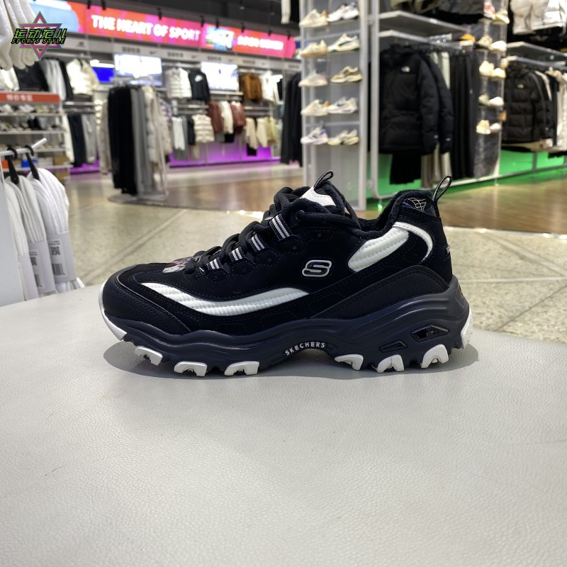 斯凯奇男加绒保暖休闲鞋熊猫鞋