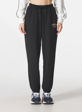 秋正品NEW BALANCE NB女简约百搭束脚运动休闲针织长裤MLF36362