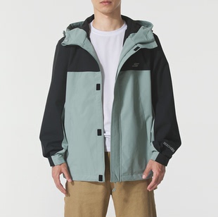 正品 Skechers斯凯奇简约连帽百搭男运动休闲梭织夹克外套P424M165