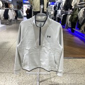 新年正品 UA安德玛拼接撞色半拉链保暖男运动休闲针织卫衣套头衫