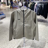 新款 UA安德玛抓绒保暖防风连帽男女运动休闲梭织夹克外套 队正品