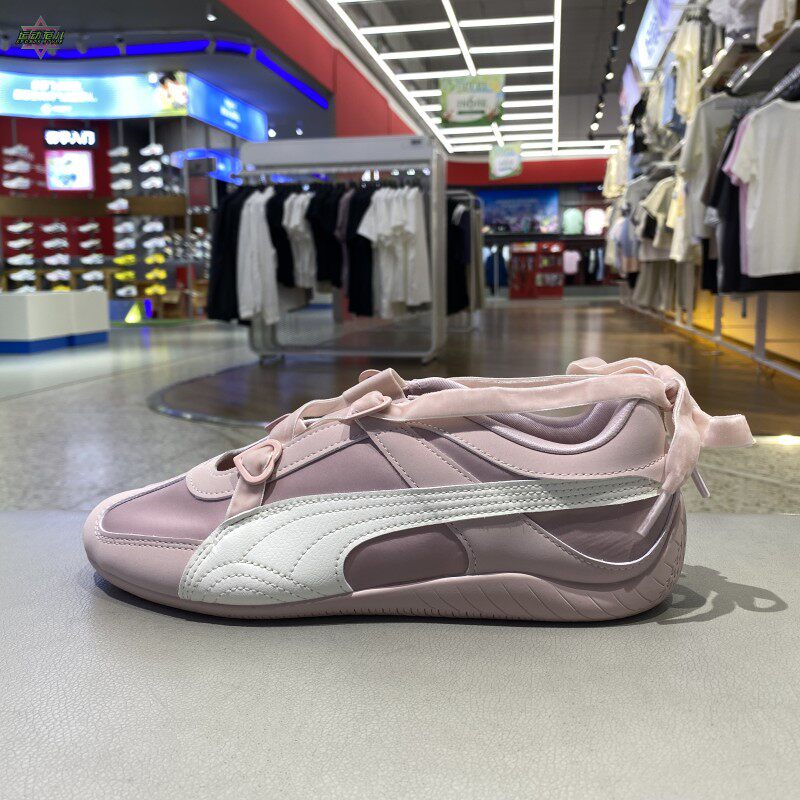 新款正品PUMA彪马爱心蝴蝶结透气轻便女运动T头休闲鞋408102-01