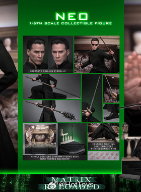 HOTTOYS HT 1/6 MMS868 黑客帝国2 尼奥 Neo 基努 可动 接单