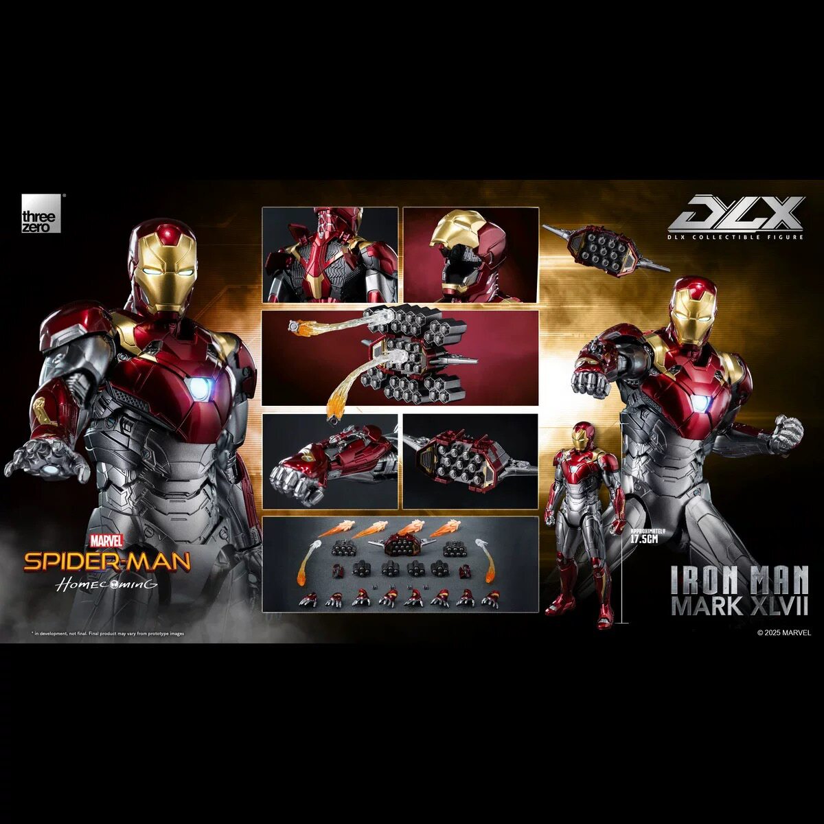 threezero 3Z0946《蜘蛛侠:英雄归来》DLX 钢铁侠 MK47