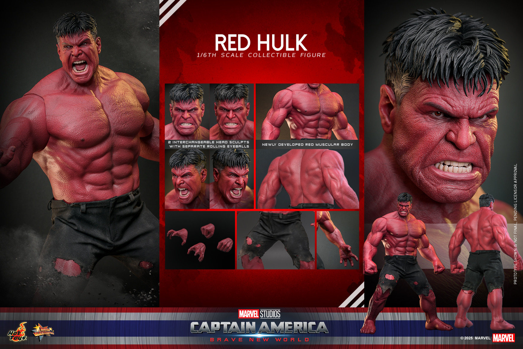 HOTTOYS HT 1/6 MMS797 美国队长4 红浩克 Red Hulk现货
