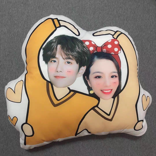 照片定制情侣双人抱枕王一博真人头像玩偶娃娃男女友闺蜜生日礼物