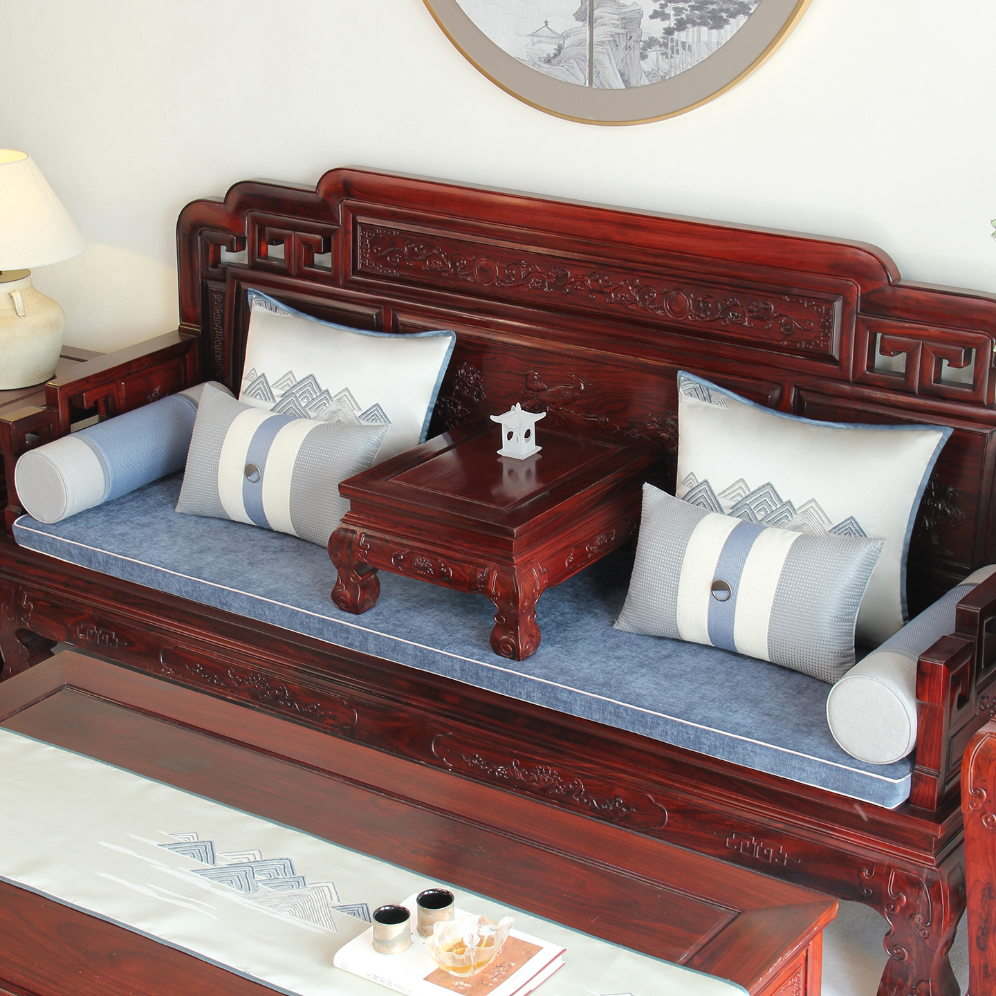 中式实木家具沙发垫子海绵坐垫