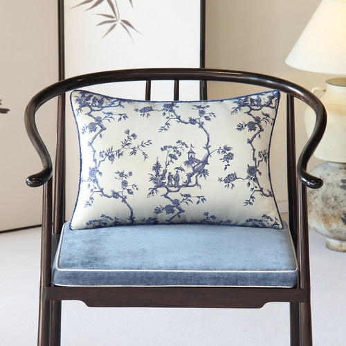 新中式红木圈椅座垫中古风椅垫