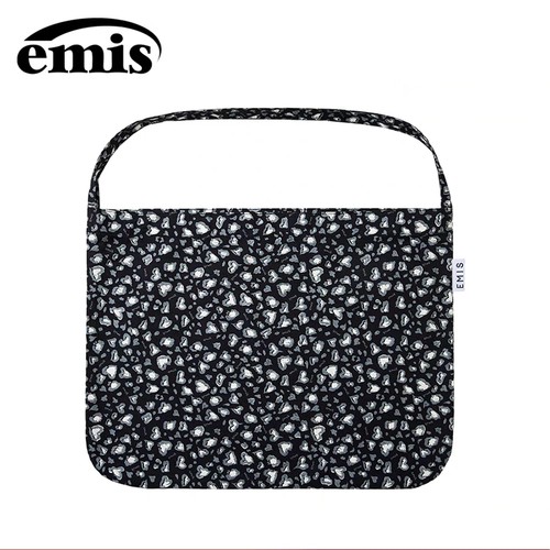 emis包包LOGO豹纹帆布包李彩铃同款黑色帆布包手提包大容量单肩包