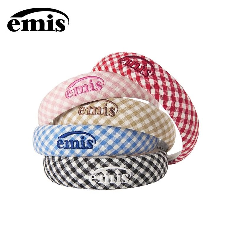 韩国emis格子发箍百搭外出洗脸化妆宽边甜美感时尚头箍发卡发饰