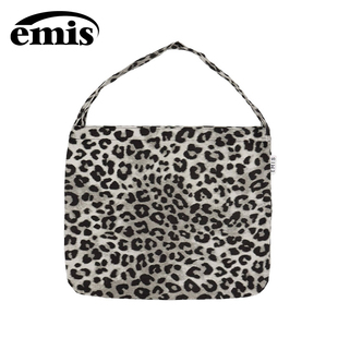 韩国emis帆布包大豹纹布袋韩素汐申世景宋慧乔同款大容量单肩包包