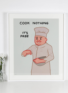 现货西班牙艺术家Joan Cornella猎奇风讽刺现实幽默版画客厅单幅