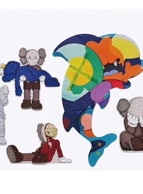 KAWS东京拼图 TOKYO日本展会限定海豚成人卡通动漫玩具1000片包邮