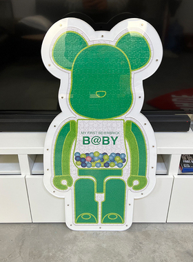 现货 bearbrick熊拼图相框亚克力框现代卧室客厅简约透明可挂墙