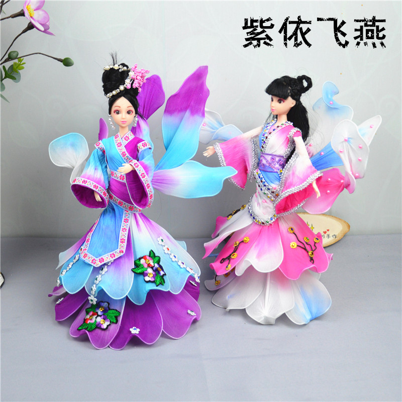 雨兒姐姐家 絲網(wǎng)娃娃紫依仙子材料包套餐diy手工絲襪花材料包套裝