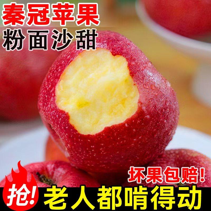 陕西秦冠粉面沙甜苹果新鲜婴儿老人宝宝刮泥9斤秋冬应季水果整箱,水产肉类/新鲜蔬果/熟食,苹果,淘宝优惠券,粉丝福利购,淘宝优惠卷