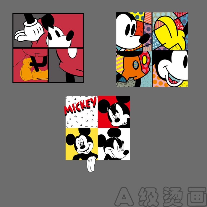 可爱风卡通米奇印花服装柯式烫画