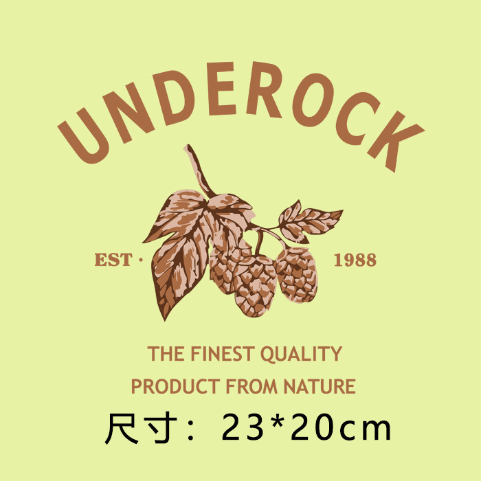 欧美简约创意松果字母热转印T恤卫衣印花辅料贴柯式过粉胶印烫画,纺织面料/辅料/配套,烫画/烫图/烫钻,淘宝优惠券,粉丝福利购,淘宝优惠卷