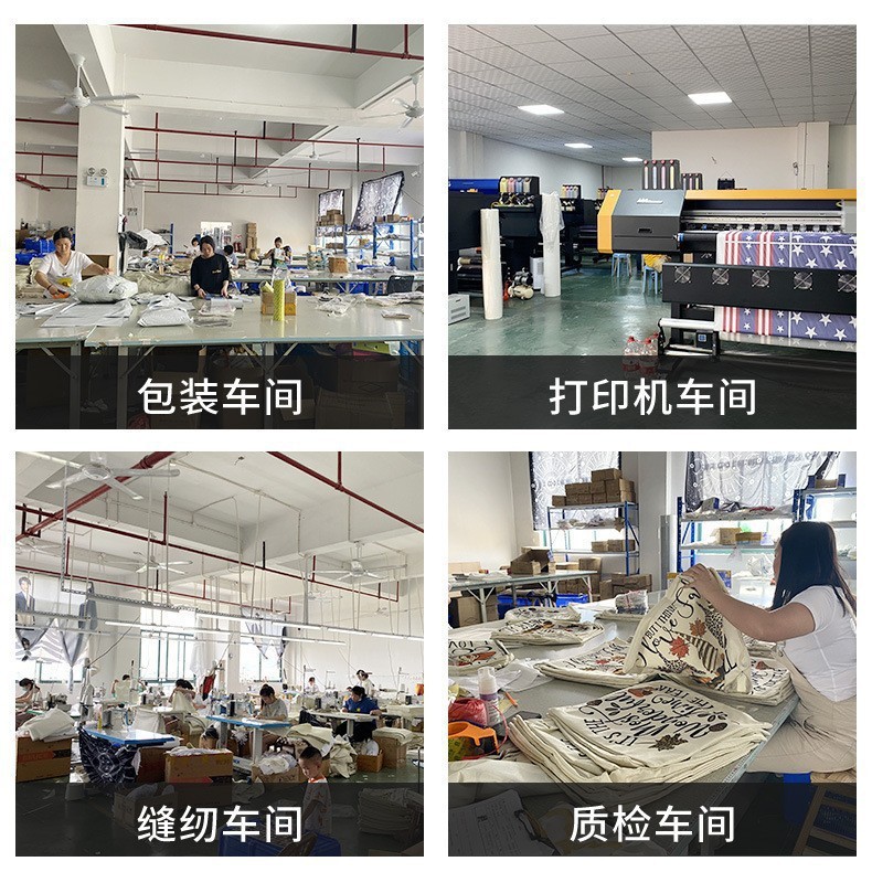 新中式抱枕套米色荷花禅意亚麻靠垫套客厅沙发民宿装饰亚麻质感