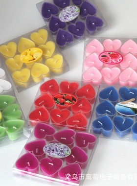 心形果冻无烟蜡烛浪漫求婚生日创意布置装饰场景烛光晚餐惊喜告白