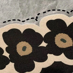 花朵入门户地垫pvc丝圈可裁剪网红进门垫子门口家用ins风室内脚垫