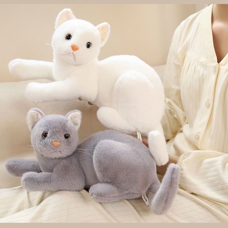 可爱仿真猫咪公仔毛绒玩具家庭摆件女生玩偶布娃娃逗孩子生日礼物
