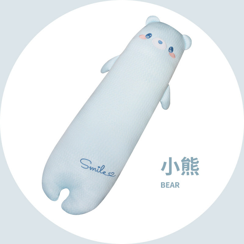 新款动物长条抱枕恐龙夹腿独立内胆抱枕兔子公仔毛绒玩具床头靠垫